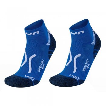 uyn man run super fast socks 2 prs pack m blue-white