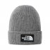 The North Face Box Logo Cuffed Beanie Gri M Gri