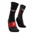 Compressport Winter Run U compression socks, black and red