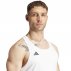 Tricou adidas Adizero Tank Essentials M Alb