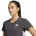 Koszulka adidas Adizero Tee W Czarno-Biała