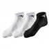 Mizuno Training Mid 3 Pack U socks, white and black