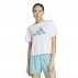 Tricou adidas Adi365 Running Essentials Brand Love pentru femei, alb și albastru