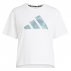 Tricou adidas Adi365 Running Essentials Brand Love pentru femei, alb și albastru