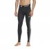 Colanți lungi adidas Techfit Compression Training cu 3 dungi, M, negru și alb