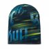 czapka buff ecostretch beanie orby night blue u niebiesko-limonkowa