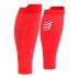 opaski compressport r2 3.0 calf sleeves u czerwono-białe