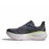 Hoka Bondi 9 W Shoes Gray and Lime