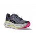 Hoka Bondi 9 W Shoes Gray and Lime