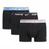 BOKSERKI NIKE TRUNK 3PK BLK - CLEGE GREY/ BLUE BEYOND/ BLK