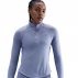 Koszulka Nike Tempo Swoosh Run Dri-FIT 1/4-Zip Top W Niebiesko-Biała