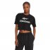 Tricou Reebok X Ewa cu logo mare, model Boxy, negru, femei