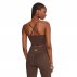 Biustonosz Reebok x Ewa Chodakowska Tonal Logo Bra W Brązowy